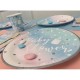 8 Assiettes Baby Shower en carton, Ø 23cm