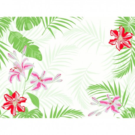 100 Dunicel Tropical Lily Tischsets, 30x40cm