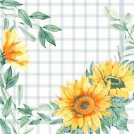 60 Dunisoft Servietten, 40 x 40 cm 1/4, Sunflower Day