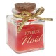 1 Candela "Joeux Noël" in barattolo di vetro rosso