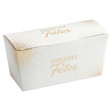 5 Ballotins " Joyeuses Fêtes" 125gr blanc