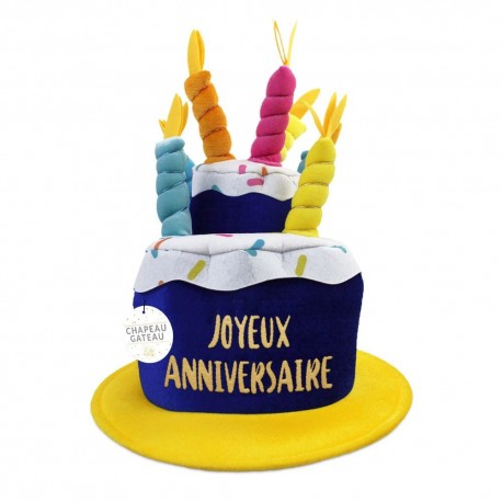 1 Geburtstag-Hut "Joyeux anniversaire"