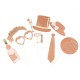 Kit Photobooth Jolis Brins Papier Terracotta et Or 10pcs