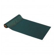 CHEMIN DE TABLE VELOURS COTELE VERT DORE 28CM X 3M