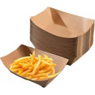 250 Pommes Frites Schalen aus Pappe 16 x 12 x 4 cm