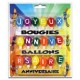 Kerzen Ballons "Joyeux anniversaire"