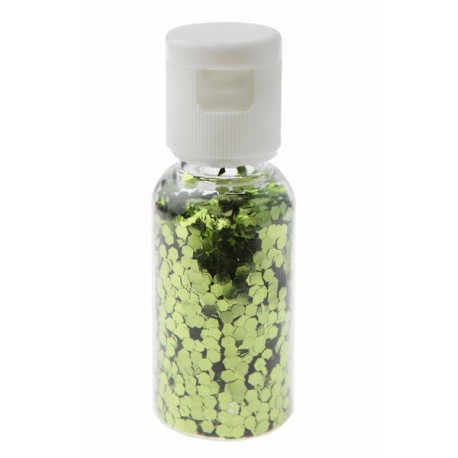 Paillettes en tube, PP, 2,5 mm, 1 tube de 15 grammes, vert