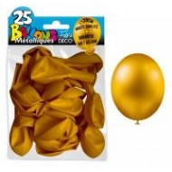 25 palloncini in metallo oro. D. 30cm