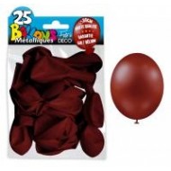 25 ballons métal chocolat, ø 30 cm