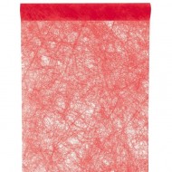 Chemin de table fanon, rouge, 30 cm x 5 mètres
