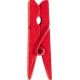 12 clip in legno rosso, misura 3,5 cm