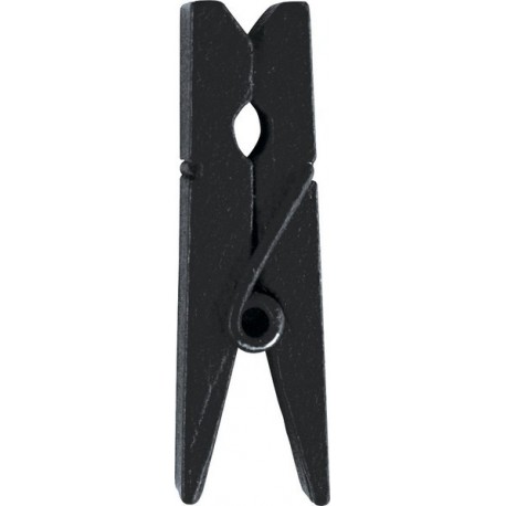 12 clip in legno nero, misura 3,5 cm