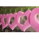 Girlande zwei Herze, 4m en SC pink