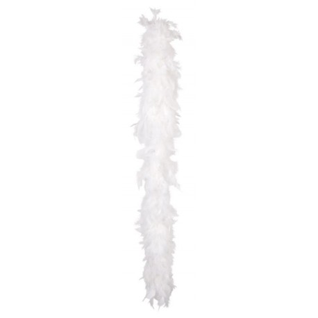 Boa en plumes, 1.80 mètres, 50 gr, blanc