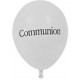 8 Ballons imprimé (Communion) blancs