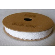 merletto del cotone nastro, bianco e adesivi-1cm-x-2m