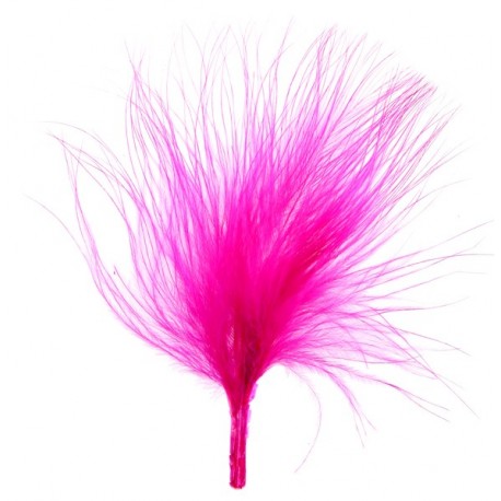 20 Federn, fuchsia, 7 cm