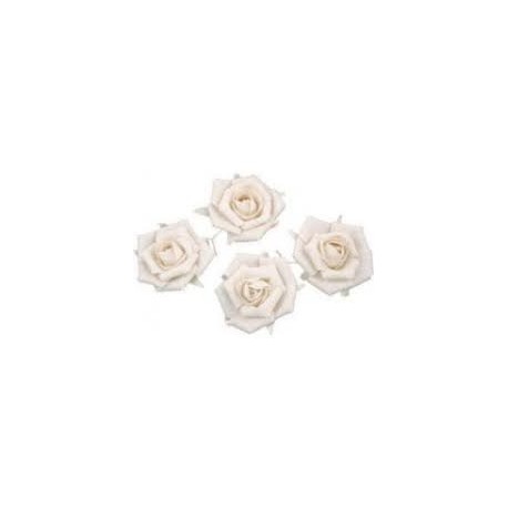 4 Roses sur tige Ø 8cm