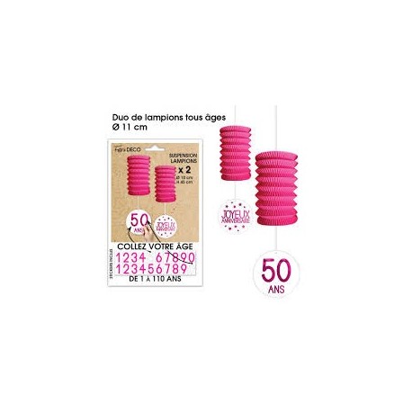 Lampions tous âges, Ø 11cm, fuchsia