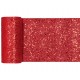 Glitzer Tischläufer, 13cm x 5m, rot