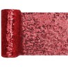 Pailletten Tischläufer, 14cm x 3m, rot