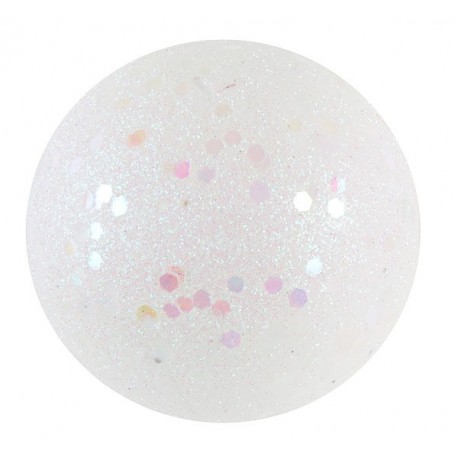 10 palline glitter Ø 3-4-6 cm, bianche