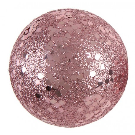 10 palline glitter Ø 3-4-6 cm, oro rosa