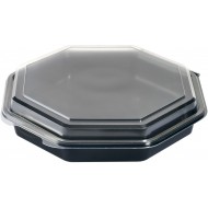 10 coffrets repas Octaview, 305 x 305 x 60 mm, Noir,1 comp.