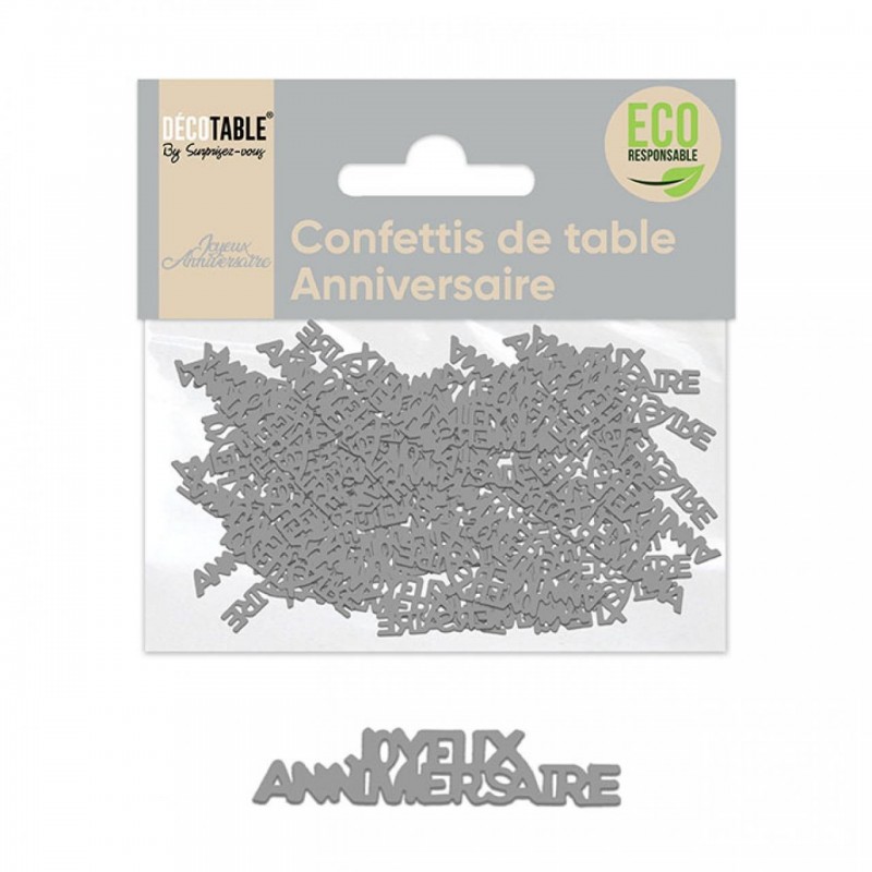 Confetti gialli Joyeux Anniversaire Carta ecologica