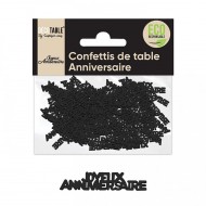 Schwarz Konfetti "Joyeux Anniversaire" Umweltfreundliches Papier