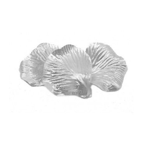 50 petali aspetto metallico argento 