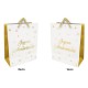 1 Sac cadeau grand "Joyeux Anniversaire" blanc - or