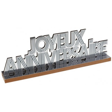 Lettere Joyeux Anniversaire blu anatra 27 x 4 x 9 cm