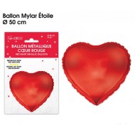 1 palloncino cuore metallico rosso